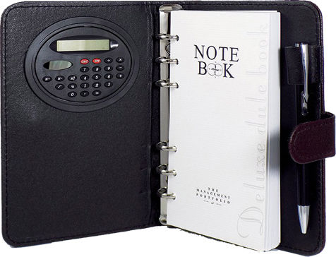 Notizbuch mit Stifthalter Schwarz