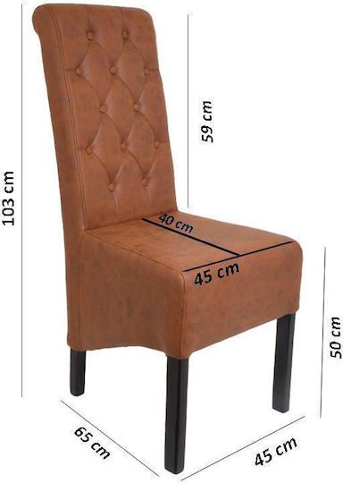 Stühle Speisesaal Terracota 2Stück 45x65x103cm