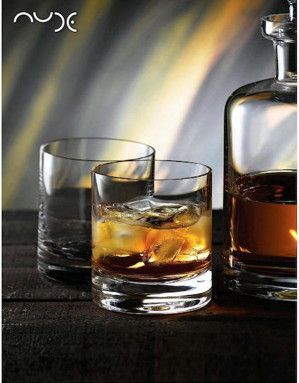 Espiel Rocks-s Whiskey Glass Set made of Crystal in White Color 385ml 6 Pieces