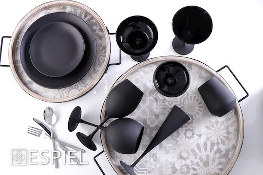 Espiel Maya Σετ Ποτήρια Κοκτέιλ/Ποτού από Γυαλί Μαύρο RAB326K6 6τμχ