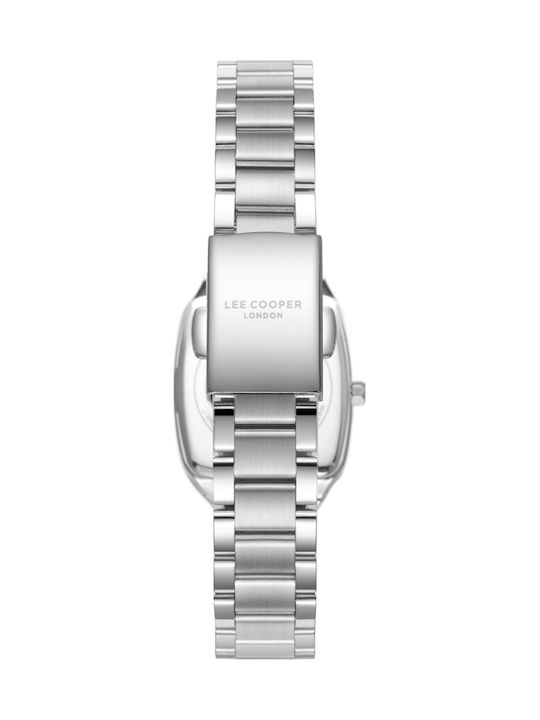 Lee Cooper Γυναικείο Ρολόι 32.5mm Μπαταρίας με Ασημί Μεταλλικό Μπρασελέ