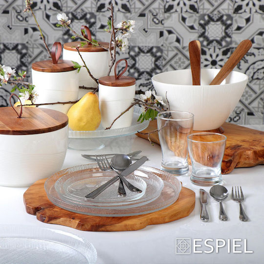 Espiel Lutra Farfurie joasă Sticlă Transparent cu Diametru 12cm 6buc Espiel Lutra Farfurie joasă Sticlă Transparent cu Diametru 12cm 6buc