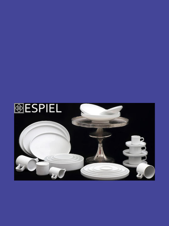 Espiel Good Mood Plate Shallow made of Porcelain White with Diameter 21cm 6pcs