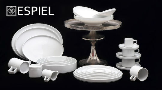 Espiel Good Mood Plate Shallow made of Porcelain White with Diameter 21cm 6pcs