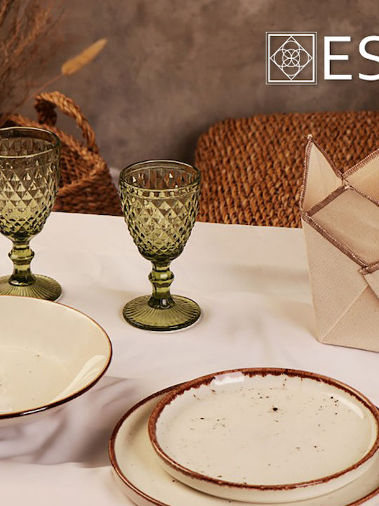 Espiel Terra Cream Πιάτο Γλυκού από Πορσελάνη Μπεζ με Διάμετρο 19cm 6τμχ