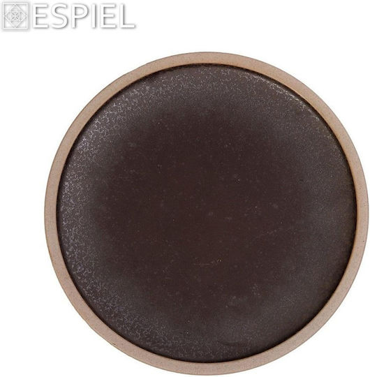 Espiel Karma Plate Shallow made of Porcelain Brown with Diameter 29cm