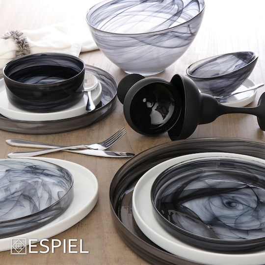 Espiel Maya Set of Glasses Cocktail/Drinking made of Glass in Black Color 6pcs