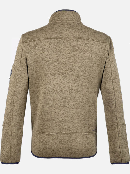 Men's Fleece Cardigan Khaki