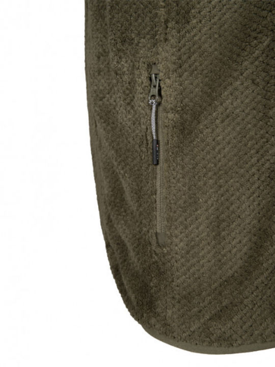 Men's Fleece Cardigan Khaki
