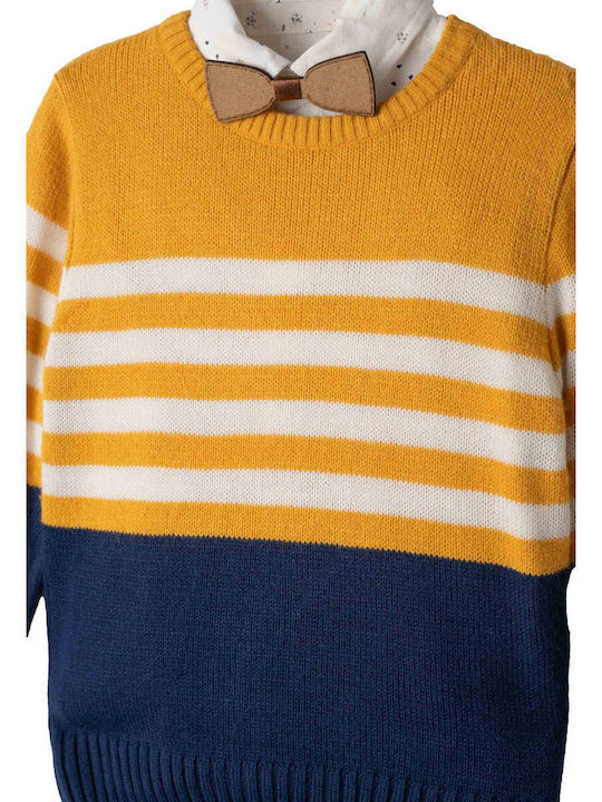 Комплект Зима 5бр Mustard-dark blue