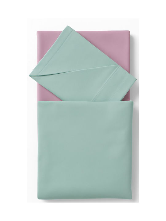 Beboulino Baby Sheets Set Crib Flannel Green 100x180cm 2pcs
