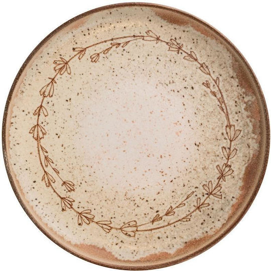 Kutahya Porselen Roma Plate Desert made of Porcelain Beige with Diameter 19cm 6pcs