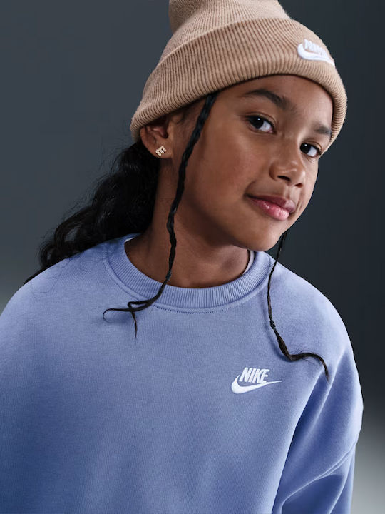 Fleece Παιδικό Φούτερ Μπλε Sportswear Club