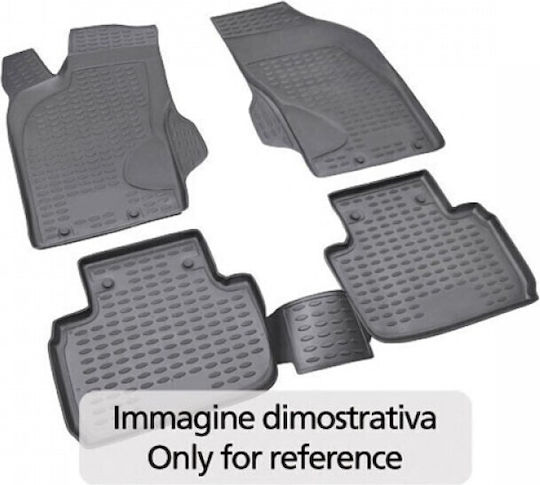 Novline Set of Front and Rear Mats 4pcs Tray Type for Ford Ka 2008-2017 Black