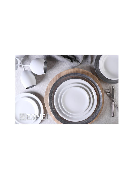 Espiel Maya Set Gläser Weißwein / Cocktail/Trinken aus Metall in Weiß Farbe 6Stück