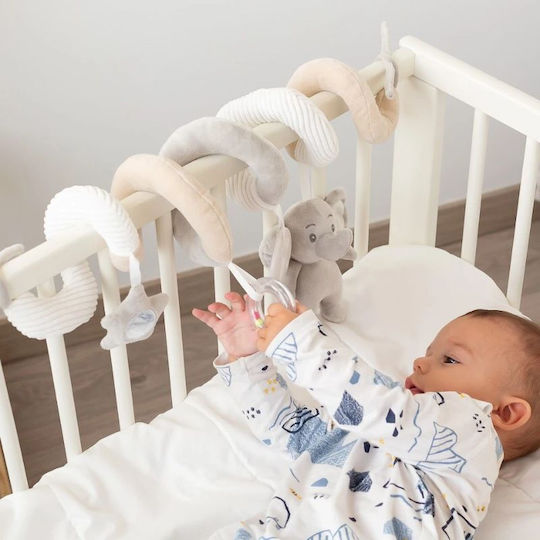 Kiokids Hängende Babyspielzeuge Spirale für Kinderbett und Kinderwagen Elefant für Neugeborene