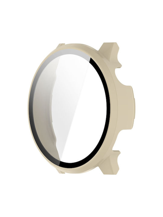 2 в 1 Калъф + Стъкло Garmin Venu 4 41mm Бежов