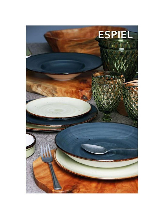 Espiel Tristar Set Gläser Wasser aus Glas in Grün Farbe Mit Stiel 280ml 6Stück