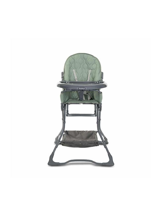 Lorelli Bonbon Foldable Baby Highchair Green Leather