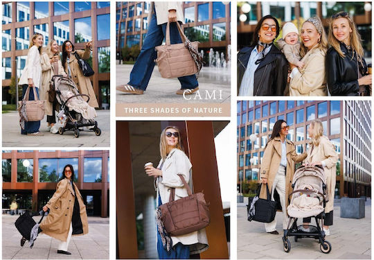 Babyono Τσάντα-Αλλαξιέρα Ώμου/Χειρός Cami Μαύρη 45x12x30εκ.