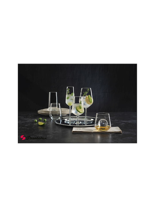 Espiel Allegra Ft Set Gläser für Weiß- und Rotwein aus Glas in Rot Farbe 6Stück