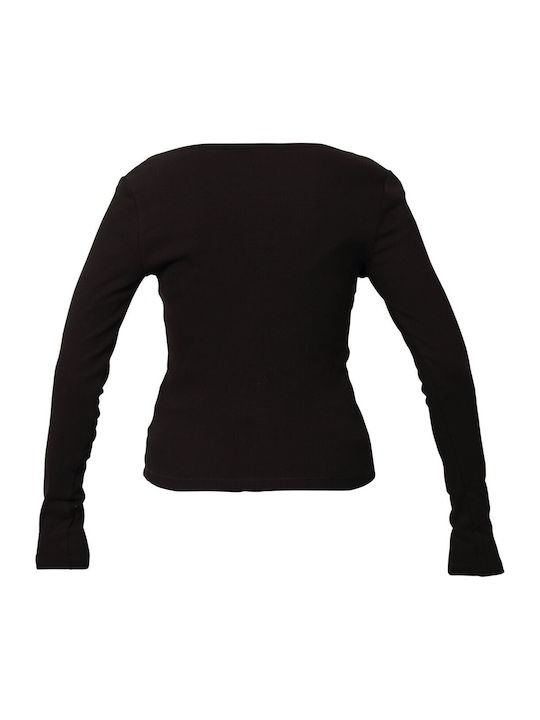 Tommy Cardigan Pentru Femei Cu Nasturi Negru