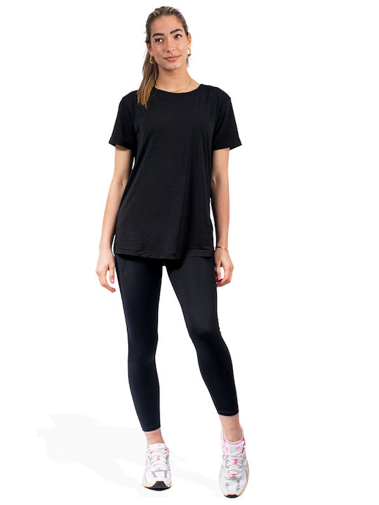Γυναικείο Αθλητικό T-shirt Fast Drying Black Melange