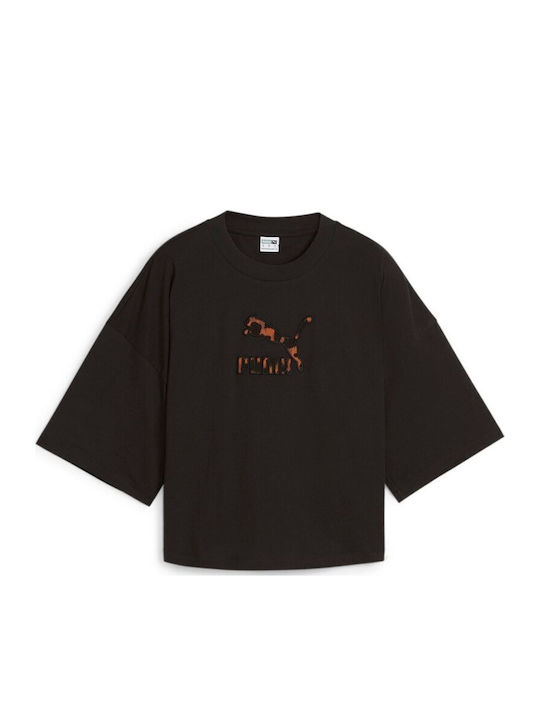Classics Women's Athletic T-shirt Animal Print Black