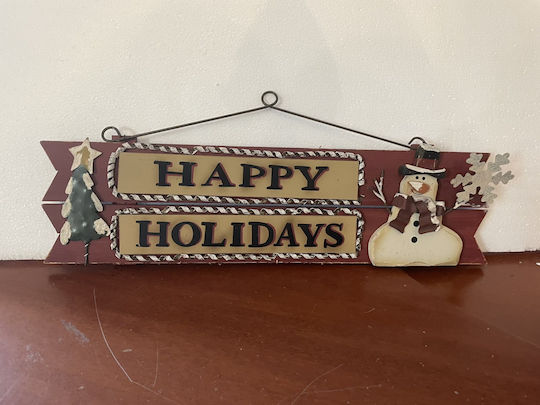 Weihnachtsfigur Holz Türschild