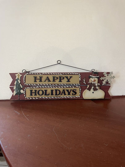 Weihnachtsfigur Holz Türschild