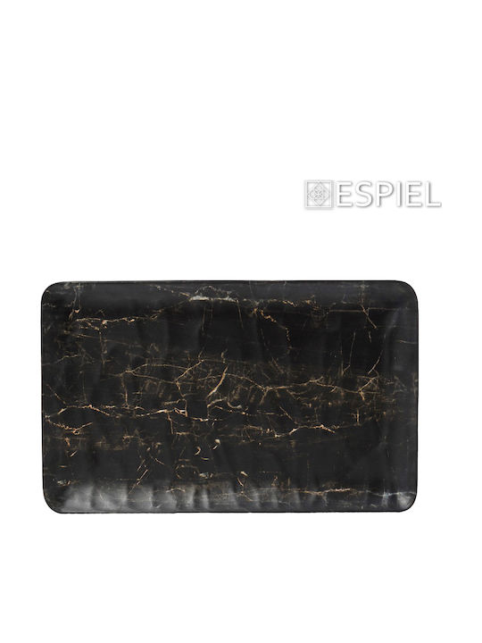 Espiel Black Wood Чиния Плитко Дърво Черен с Диаметър 26см 6бр