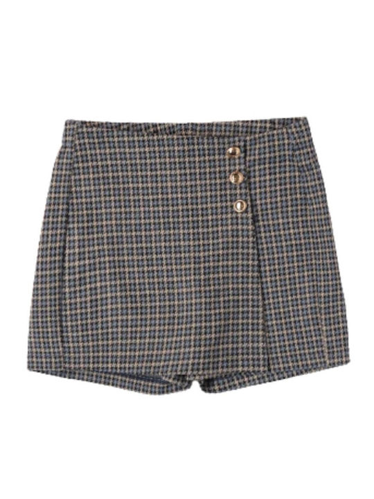 Kids Skirt Checked Beige