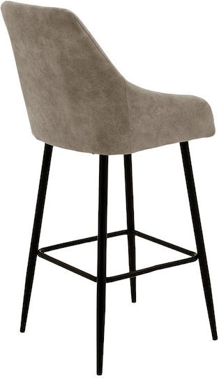 Σκαμπό Μπαρ Empower Μαύρο-ύφασμα Antique Γκρι Καφέ 2τμχ 49x49x97εκ. Σκαμπό Μπαρ Empower Μαύρο-ύφασμα Antique Γκρι Καφέ 2τμχ 49x49x97εκ.