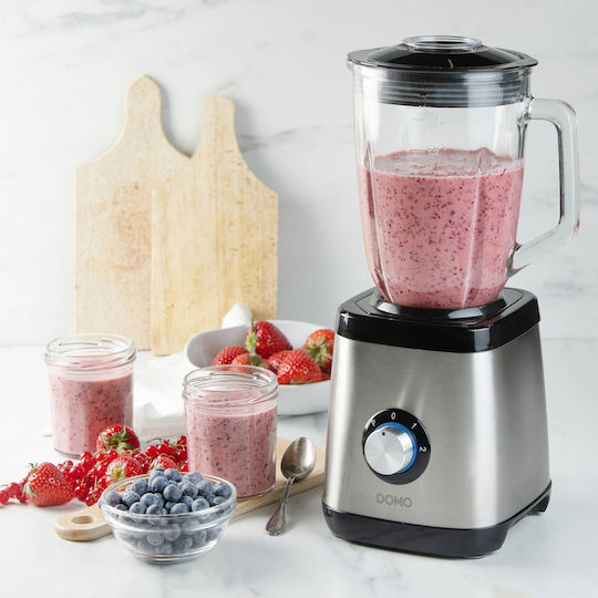 Domo Domo Blender Cu Cană Din Oțel Inoxidabil 1,5 L 1000W Argintiu