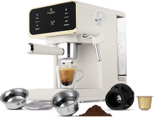Berlinger Haus Μηχανή Espresso 950W Πίεσης 20bar Γκρι BH-9847