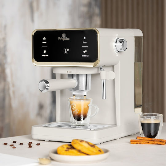 Berlinger Haus Μηχανή Espresso 950W Πίεσης 20bar Γκρι BH-9847