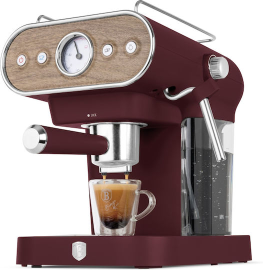 Berlinger Haus Μηχανή Espresso 950W Πίεσης 20bar Γκρι BH-9855