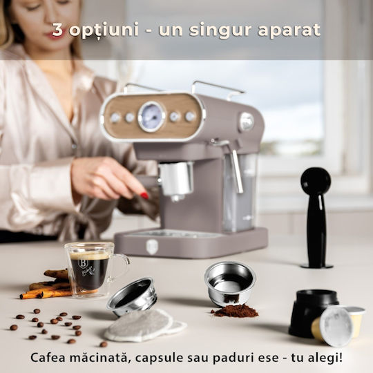 Berlinger Haus Espressomaschine 950W Druck 20bar Braun BH-9856