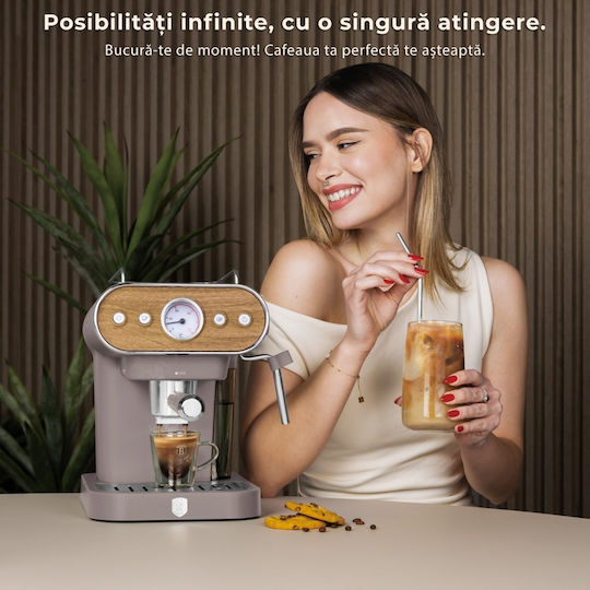 Berlinger Haus Espressomaschine 950W Druck 20bar Braun BH-9856