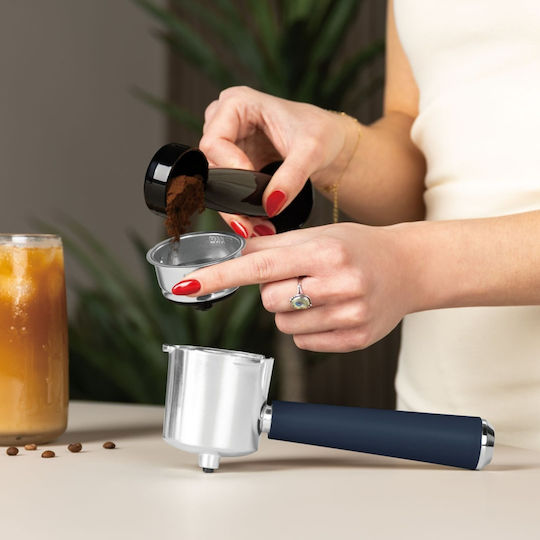 Berlinger Haus Μηχανή Espresso 950W Πίεσης 20bar Μπλε BH-9858