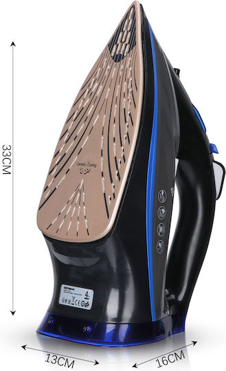 Raf Express Steam R.1215j Fier de Călcat cu Aburi 2600W cu Talpă Ceramică și Debit Continu de Abur 120g/min