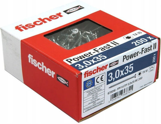 fischer Βίδα με Διάμετρο M3 και Μήκος 35mm 200τμχ Fpf Ii
