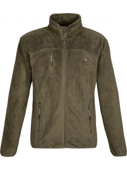 Men's Fleece Cardigan Khaki