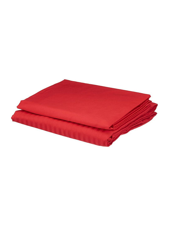 Tac Set Husă de Pilotă Dublă cu 4 Fețe de Pernă & 1 Cearsaf 200x220 Red Stripe