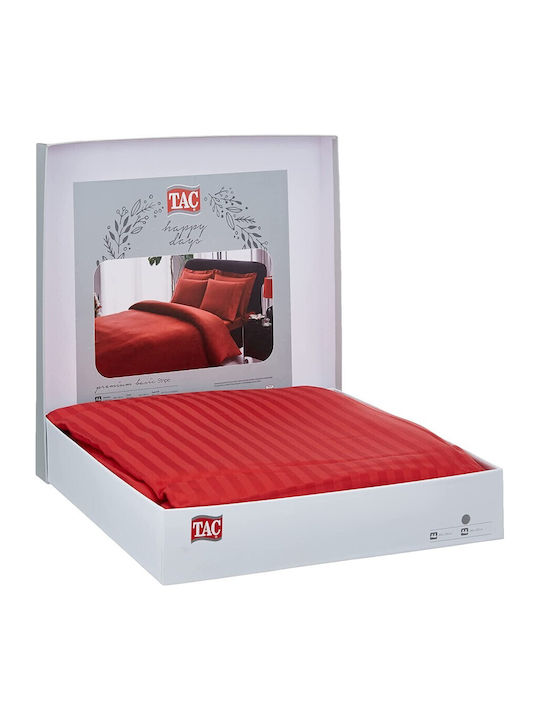 Tac Set Husă de Pilotă Dublă cu 4 Fețe de Pernă & 1 Cearsaf 200x220 Red Stripe