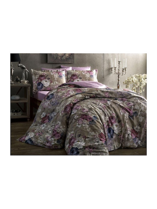 Tac Set Husă de Pilotă Dublă cu 4 Fețe de Pernă & 1 Cearsaf 200x220 Jasmine