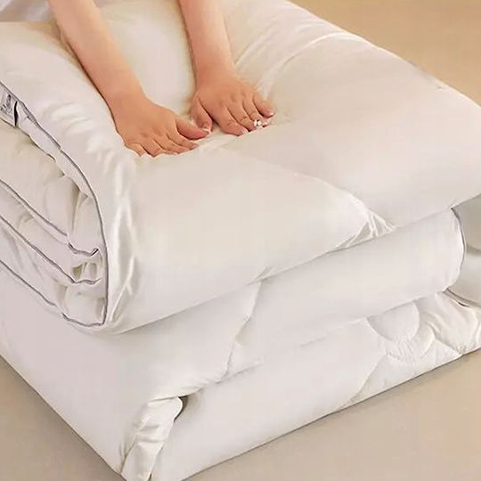 Πάπλωμα Διπλό Μάλλινο 200x220εκ. Λευκό 110 GSM