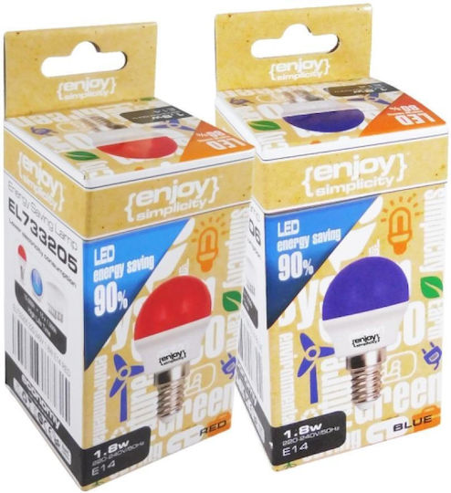 Elvhx LED Bulbs 1.8W for Socket E14 Purple 10pcs