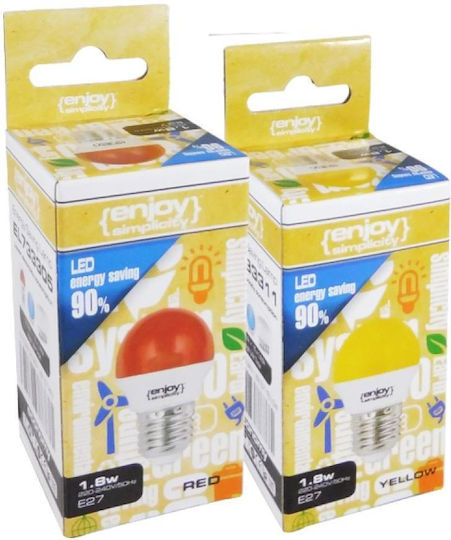Elvhx Becuri LED 1.8W pentru Soclu E27 Galben 10buc