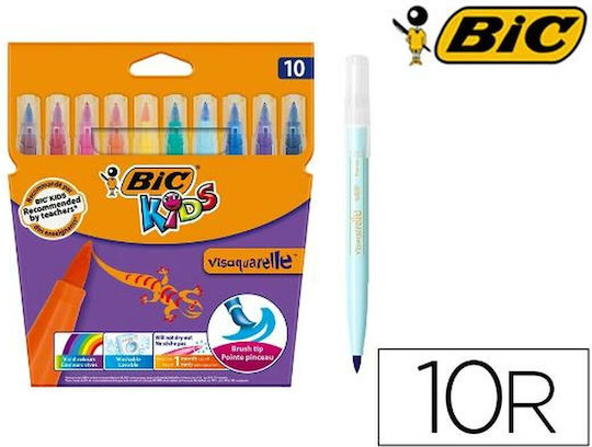 BIC Μαρκαδόροι Ζωγραφικής Πλενόμενοι Σετ 10 χρώματα